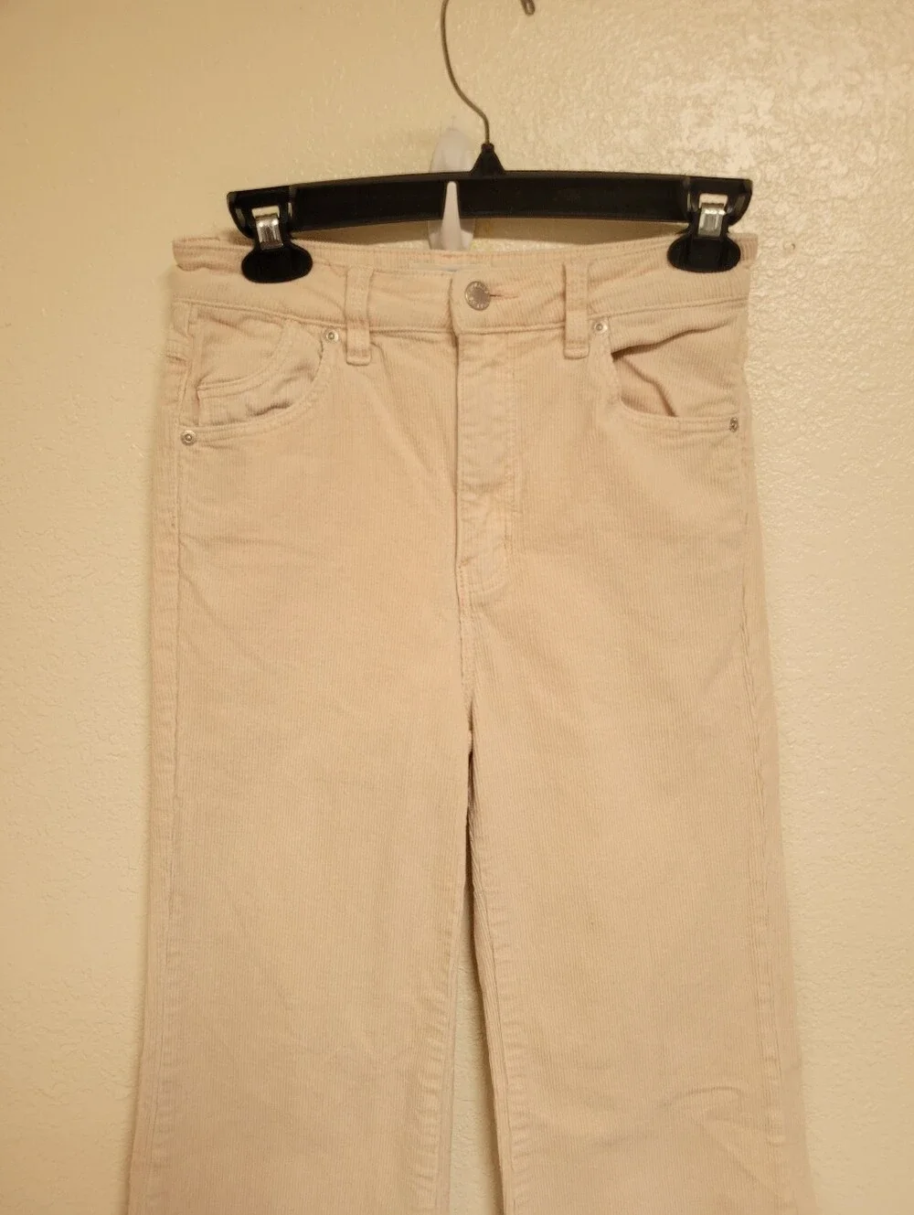 ROLLA'S Eastcoast High-Rise Flare Pants - Light Pink Corduroy